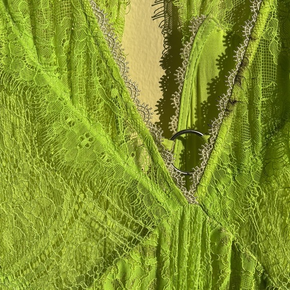 green floral dress lace free people - Picture 3 of 11